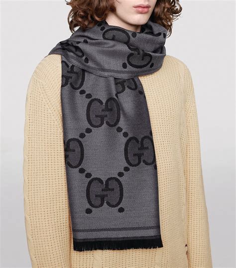 gucci gg monogram scarf|Gucci wool scarf women's.